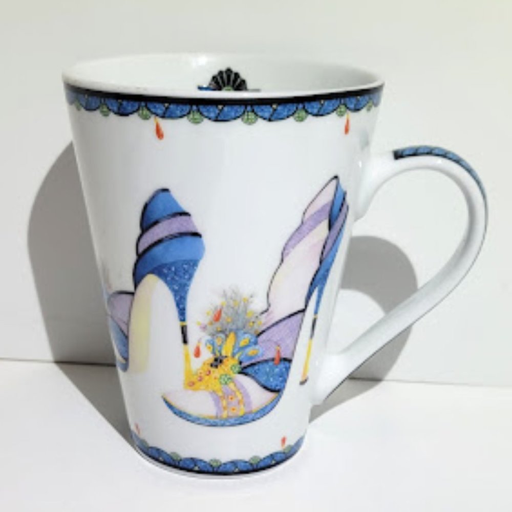 OVERSIZED PICTURA TALL MUG WITH FANCY HIGH HEEL SHOES BY KATE FELLOWS